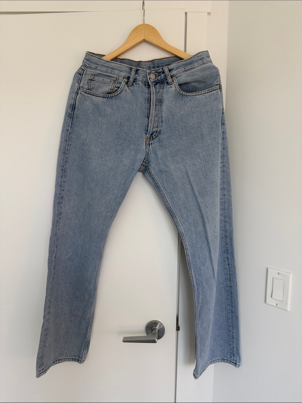 Sandro Pale Blue Straight-Leg Jeans